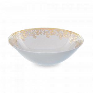 Салатник Cream Gold, 24 см, фарфор, белый, золотой, серия Constanza Sophie, FALKENPORZELLAN, Германия, Скидка до -30% на фарфор FALKENPORZELLAN