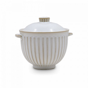 Салатник порционный с крышкой Cream, 13 см, каменная керамика, кремовый, серия Riviera, ROOMERS TABLEWARE, Нидерланды, Салатники из керамики