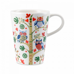 Кружка Owl, 350 мл, фарфор, белый, декор, серия Birds of Paradise, LIBERTY JONES, Россия, Birds of Paradise LIBERTY JONES