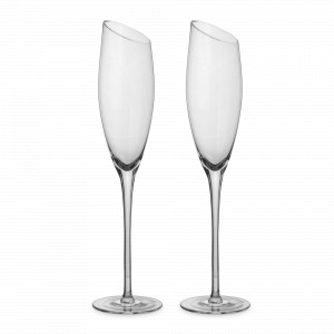 Набор из 2-х бокалов для шампанского, 180 мл, кристальное стекло, серия Violoncello, ANNA LAFARG, Китай, Бокал-флейта для шампанского