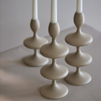 Подсвечник на одну свечу, 29 см, металл, бежевый, серия Vivlend, BERGENSON BJORN, Великобритания_00817540061410053191.jpg