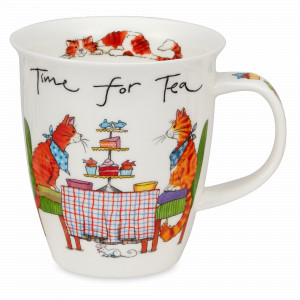 Кружка «Время чая Кошки», 480 мл, костяной фарфор, декор, серия Nevis, DUNOON, Великобритания, DUNOON (Великобритания)