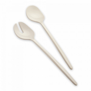 Набор приборов для салата, 2 предмета, 28 см, пластик, белый, серия Tierra, GUZZINI, Италия, GUZZINI (Италия)