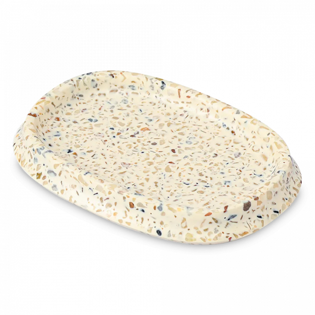 Мыльница Mosaic, 13.5 х 9.5 см, полирезин, пластик, светло-бежевый, серия Bath, BERGENSON BJORN, Великобритания