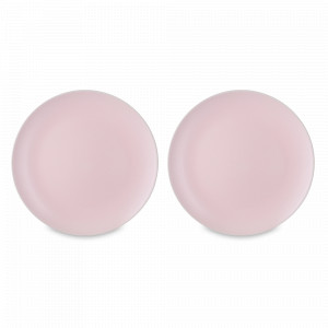 Набор закусочных тарелок, 2 предмета, 21.5 см, керамика, розовый, серия Simplicity, LIBERTY JONES, Россия, Наборы тарелок для кухни