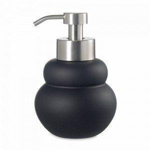 Диспенсер для жидкого мыла Markl, 420 мл, керамика, нержавеющая сталь, черный, серия Bath, BERGENSON BJORN, Великобритания, Диспенсеры и мыльницы