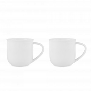 Набор из 2 кружек Eva, 350 мл, фарфор, цвет: белый, серия Minima, VIVA Scandinavia, Дания, Кружки фарфоровые