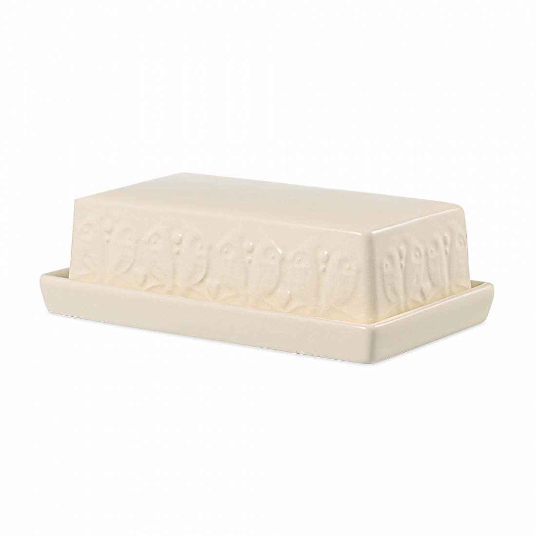 Маслёнка , 18 х 10 см, керамика, кремовый, серия Birds of Paradise, LIBERTY JONES, Россия