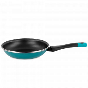 Сковорода , 30 см, сталь, стеклоэмаль, бирюзовый, серия Lotus, VITRINOR, Испания, Сковороды из нержавеющей стали