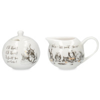 Набор из сахарницы и молочника «Алиса в Стране чудес», 200 мл, фарфор, декор, серия Victoria and Albert Garden, KITCHEN CRAFT, Великобритания