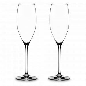 Набор из 2-х хрустальных бокалов для шампанского CUVEE PRESTIGE, 230 мл, 21,8 см, хрусталь, серия Vinum, RIEDEL, Австрия, Бокал-флейта для шампанского