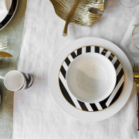 Сервиз обеденный на 4 персоны, 12 предметов, фарфор, белый, черный, серия Mikasa Luxe Deco, KITCHEN CRAFT, Великобритания_00817710058521203848.jpg