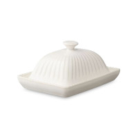 Маслёнка , 11,5 х 16 х 8 см, фарфор, белый, серия Kitchen Spirit, TKANO, Россия