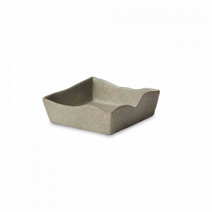 Салатник порционный квадратный Grey, 12 см, каменная керамика, серый, серия Shell, ROOMERS TABLEWARE, Нидерланды, Салатники из керамики