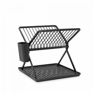 Сушилка для посуды складная, 37 х 33 см, нержавеющая сталь, пластик, серый, серия Sink Side, BRABANTIA, Бельгия, Кухонные принадлежности BRABANTIA