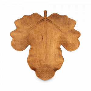 Блюдо для сервировки «Клён», 20 х 20 см, ясень, темно-коричневый, UNECA, Россия, Блюда сервировочные, менажницы