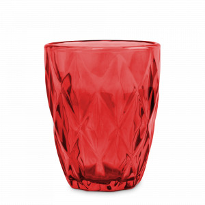 Стакан , 10 см, 270 мл, стекло, красный, серия Diamond color, ANNA LAFARG, Китай, Стаканы для воды