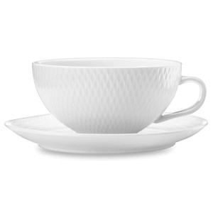 Чашка чайная с блюдцем, 250 мл, фарфор, белый, серия Даймонд, MAXWELL WILLIAMS, Австралия, MAXWELL & WILLIAMS (Австралия)