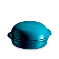 Форма для запекания с крышкой, диаметр: 19,5 см, материал: керамика, цвет: лазурь, EMILE HENRY, Франция