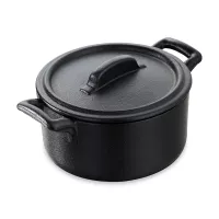 Кокот круглый, 200 мл, 10 см, фарфор, черный, серия Belle Cuisine, REVOL, Франция, 