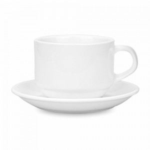 Пара кофейная, 110 мл, костяной фарфор, белый, серия Белый декор, NARUMI, Япония, NARUMI (Япония)