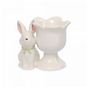Подставка для яйца, 7 см, керамика, белый, серия Bunny, ANNA LAFARG, Китай, 