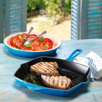 Чугунная сковорода-гриль с рифленым дном, 26 х 26 см, лазурь, LE CREUSET, Франция_00797450060574909787.jpg