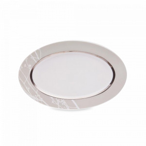 Блюдо овальное, 38 х 28 см, фарфор, белый, декор, серия White branch, MIKASA, США, MIKASA (США)