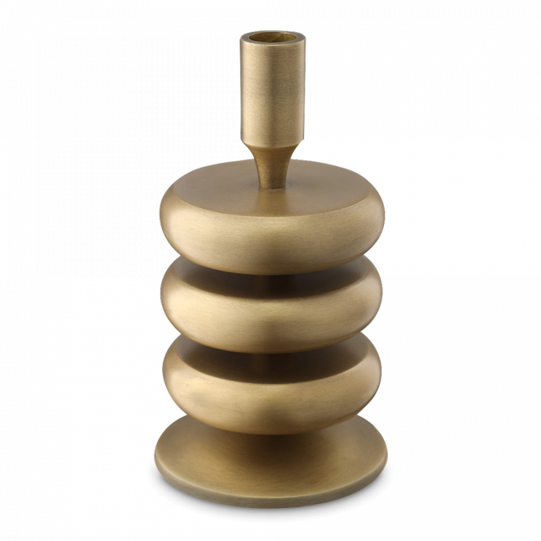 Подсвечник на одну свечу, 20 см, металл, золотистый, серия Stone, BERGENSON BJORN, Великобритания
