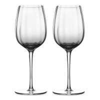 Набор из 2-х бокалов для белого вина Agate, 360 мл, стекло, серый, серия Gemma, LIBERTY JONES, Россия