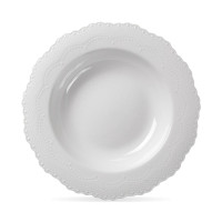 Тарелка суповая Vivien, 22 см, фарфор, белый, WALMER, Великобритания