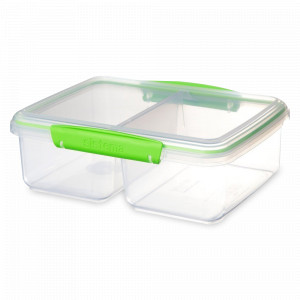 Контейнер двойной, 2 л, пластик, зеленый, серия Fresh, SISTEMA, Новая Зеландия, SISTEMA (Новая Зеландия)