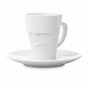 Пара кофейная, 80 мл, фарфор, белый, серия Grumpy, TASSEN, Германия, Кофейные наборы из фарфора