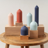 Свеча декоративная, 16.5 см, голубой, серия Edge, TKANO, Россия_00810420041530352177.jpg