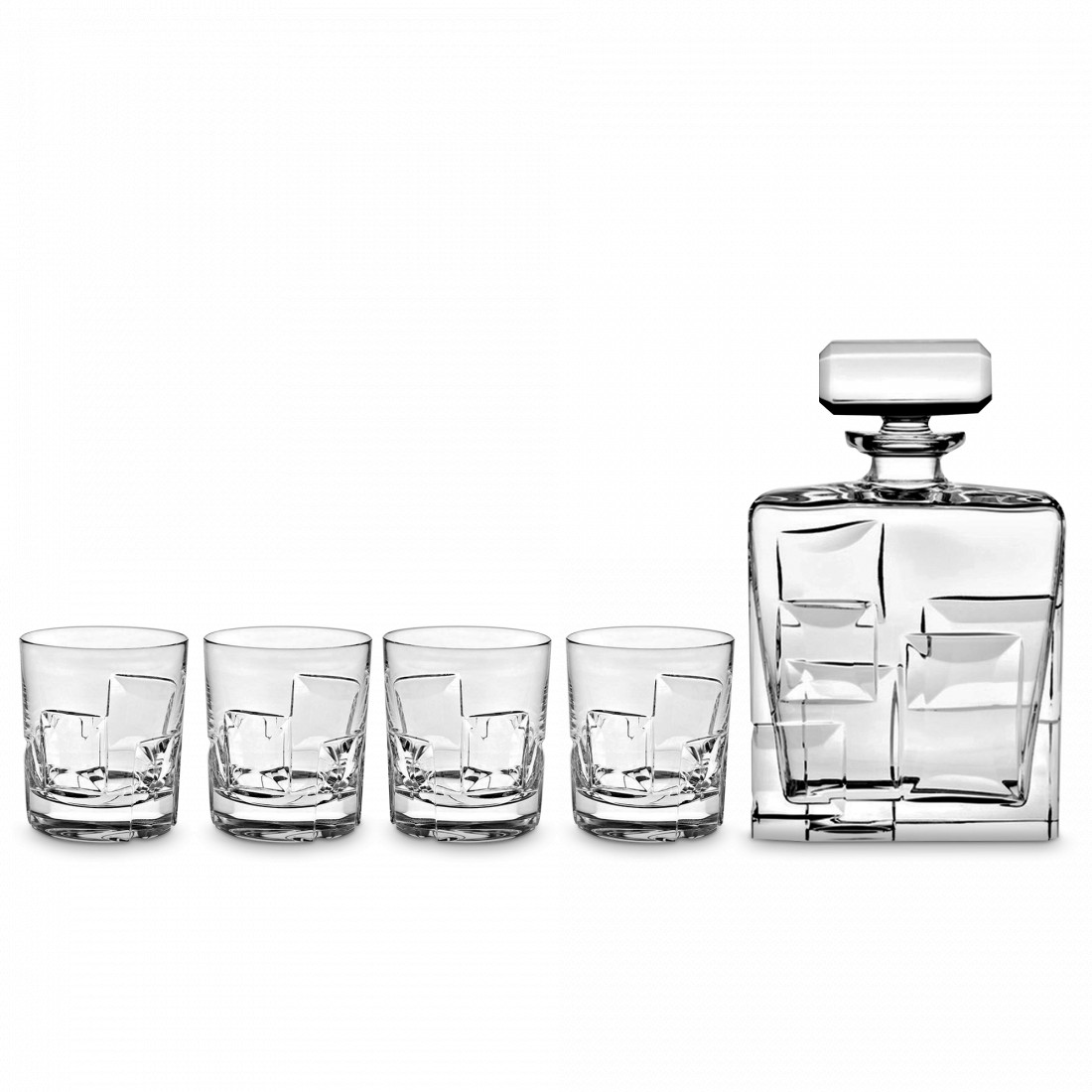 Набор для виски, 5 предметов: штоф и 4 стакана, хрусталь, серия Portrait, VISTA ALEGRE, Португалия