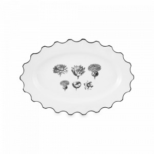 Блюдо овальное сервировочное, 31 х 23 см, фарфор, белый, серия Herbariae, VISTA ALEGRE, Португалия, Блюда из фарфора