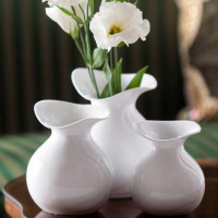 Ваза Wave, 11 см, фарфор, белый, WALLENDORFER, Германия_00813280065255824865.jpg