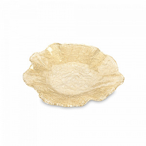 Блюдо сервировочное, диаметр: 22 см, высота: 3 см, материал: стекло, цвет: золотистый, серия Folies, IVV (Italy), Италия, IVV (Италия)