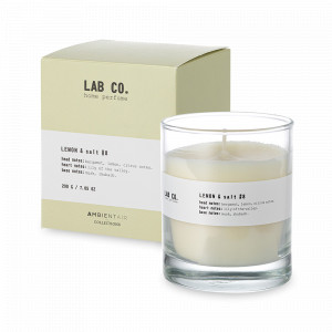 Ароматическая свеча «Lemon and Salt», в стеклянном стакане, 40 часов, воск, серия Lab Co, AMBIENTAIR, Испания, Свечи