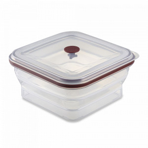 Контейнер для хранения складной Silikobox, 1,2 л, силикон, бордовый, SMART SOLUTIONS, Россия, Емкости для хранения