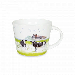 Кружка «Коровы», 420 мл, фарфор, белый, декор, KOENITZ, Германия, Большие кружки