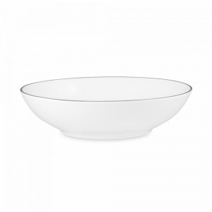 Салатник порционный, 18.5 см, 750 мл, фарфор, белый с серебристым кантом, серия White Platinum, MAXWELL WILLIAMS, Австралия, White Platinum MAXWELL & WILLIAMS