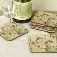 Набор из 6-ти подстановочных салфеток Wild Field Poppies, 10,5 х 10,5 см, пробка, декор, CREATIVE TOPS, Великобритания_00810350044547689126.jpg