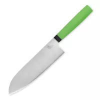 Нож поварской кухонный сантоку SA180, 18 см, сталь N690, Green, OWL KNIFE, Россия, 