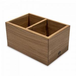 Подставка для кухонных принадлежностей 2-хсекционная, 27 х 17 х 14 см, коричневый, UNECA, Россия, Подставки для кухонных аксессуаров