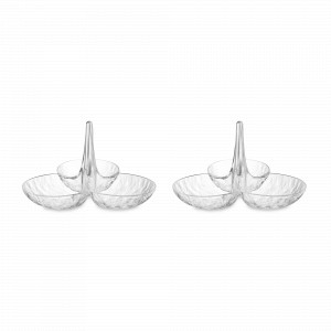 Набор из 2-х менажниц, 3 секции, акрил, прозрачный, серия Arctic, LIBERTY JONES, Россия, Посуда для пикника