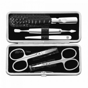 Набор маникюрный в кожаном футляре, отделка крокодил, цвет черный, 5 предметов, Classic Inox, ZWILLING J.A. HENCKELS, Германия, ZWILLING (Германия)