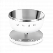 Весы кухонные, нержавеющая сталь, белый матовый, SMEG, Италия, Кухонные весы SMEG