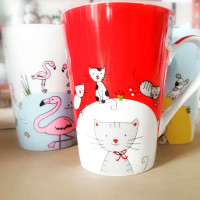 Кружка «Фламинго», 420 мл, фарфор, белый, KOENITZ, Германия_00809240058680362459.jpg