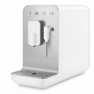 Кофемашина автоматическая с капучинатором, 33,6 x 18 x 43,3 см, пластик, алюминий, белый матовый, SMEG, Италия, SMEG (Италия)